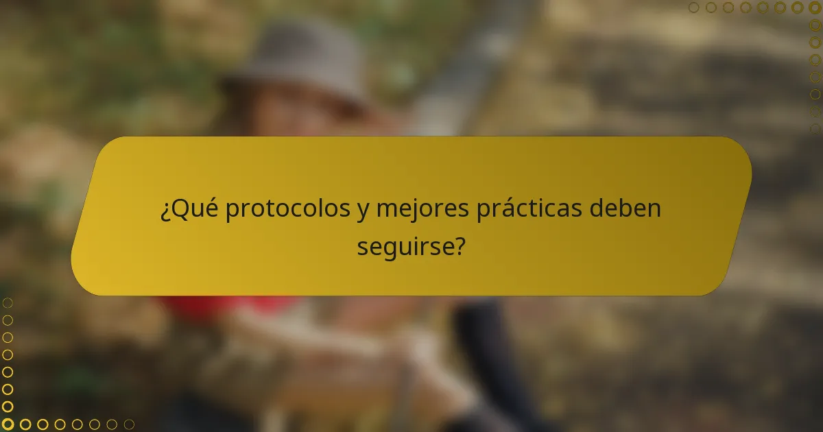 ¿Qué protocolos y mejores prácticas deben seguirse?